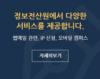 정보전산원에서 다양한 서비스를 제공합니다.